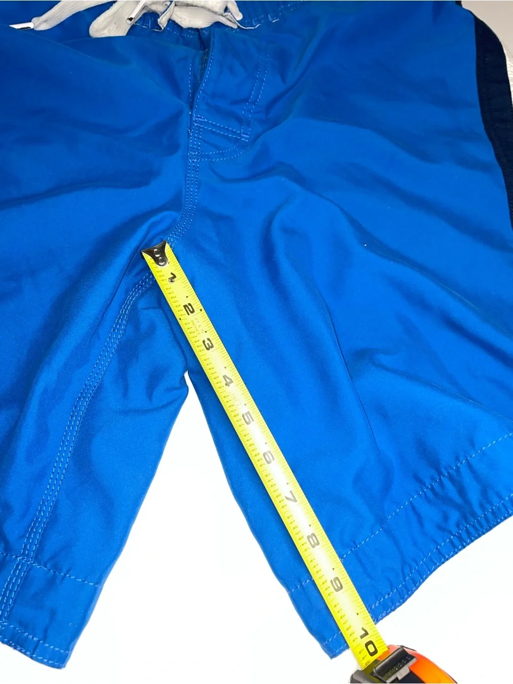 Abercrombie & Fitch Blue Navy White Moose Swim Trunks Shorts Size 36